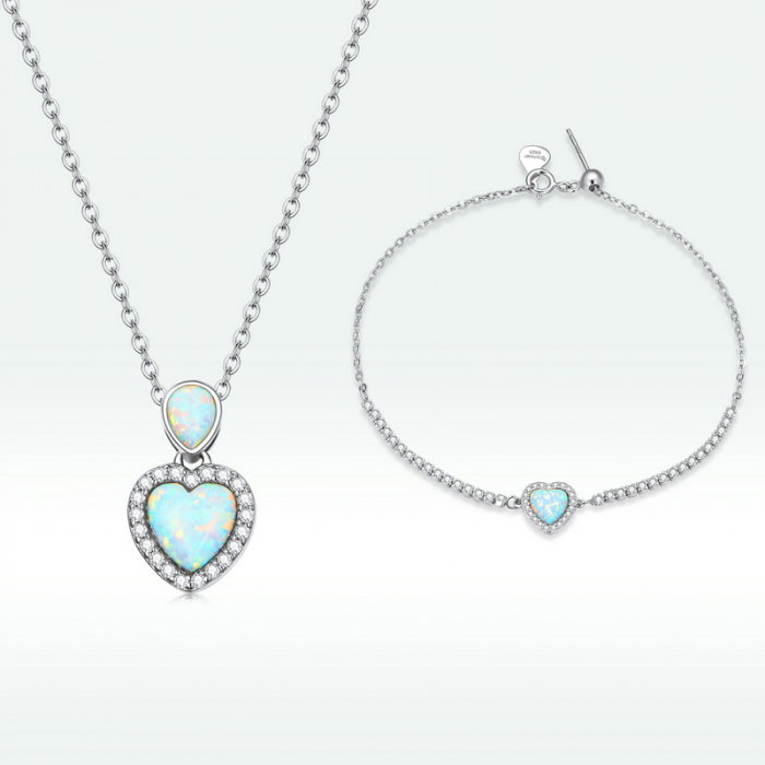 Bratara argint cu inima de opal [16]
