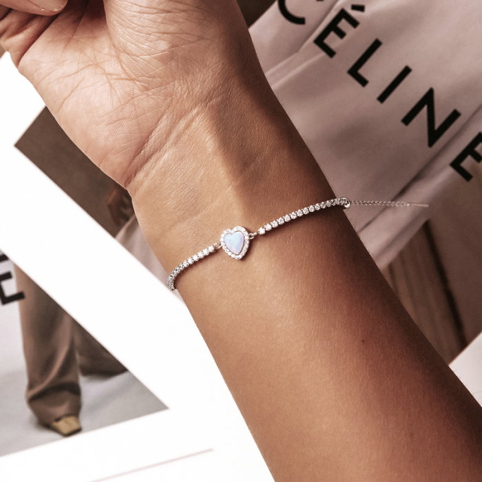 Bratara argint cu inima de opal [12]