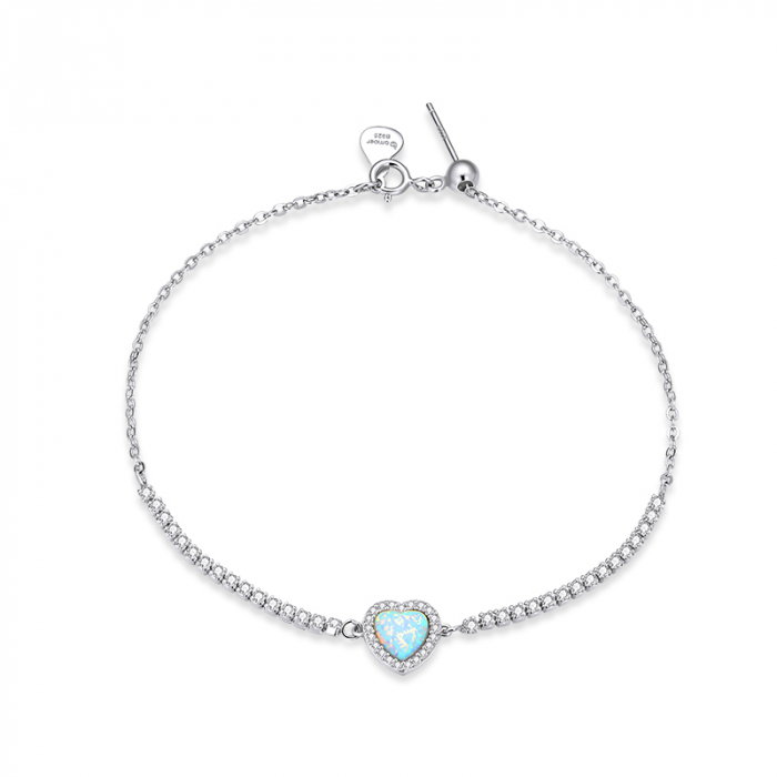 Bratara argint cu inima de opal [1]