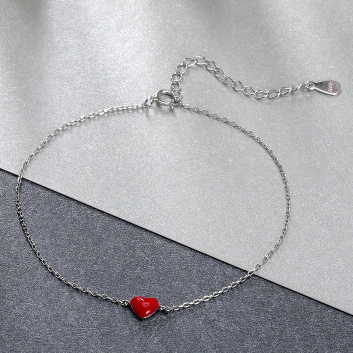 Bratara argint cu inimioara  placata cu rodiu [5]