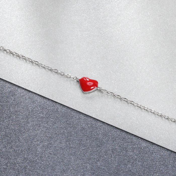 Bratara argint cu inimioara  placata cu rodiu [4]