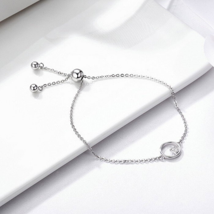 Bratara argint cu inimioara  placata cu rodiu [5]