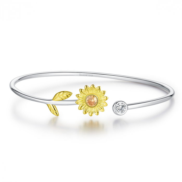 Bratara argint cu margarete proaspete [3]