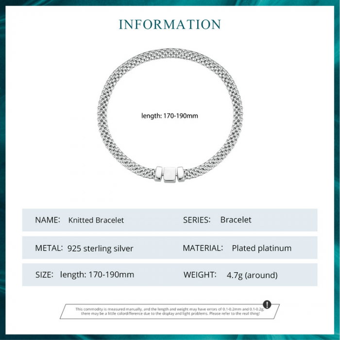 Bratara argint cu model tesatura [9]