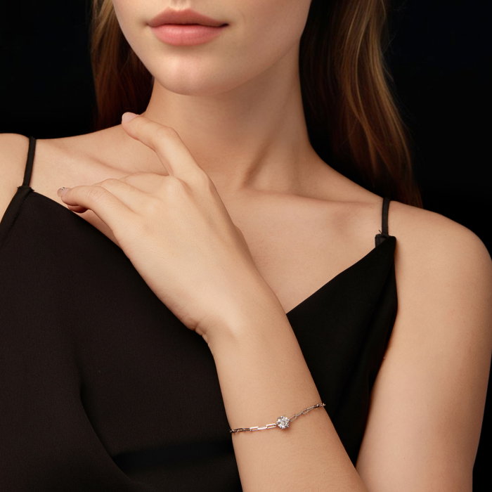 Bratara argint cu Moissanit [4]