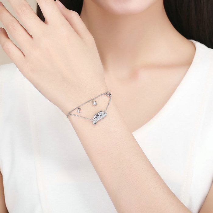 Bratara argint cu pisicuta si zirconii [2]