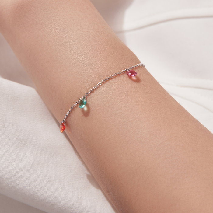 Bratara argint cu Zirconia colorate [4]
