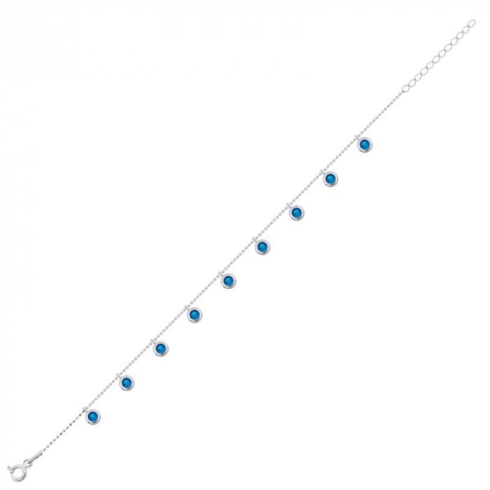 Bratara argint cu zirconii acvamarin [1]