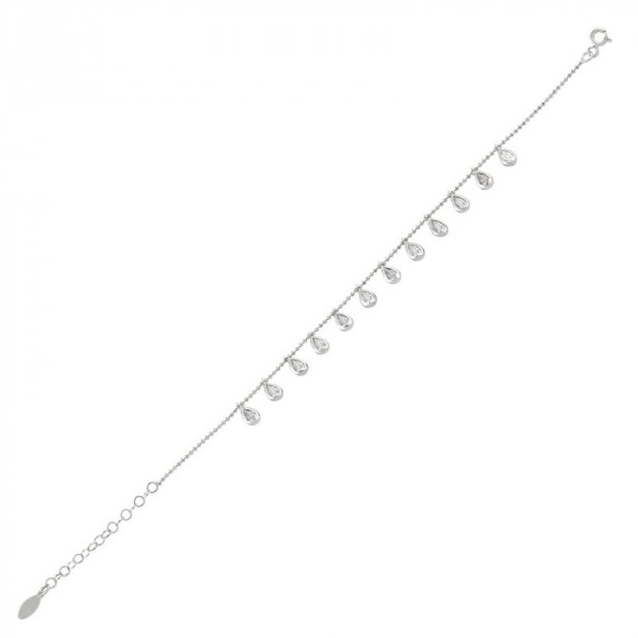 Bratara argint cu zirconii picatura [1]