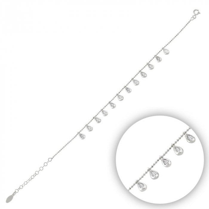 Bratara argint cu zirconii picatura [2]