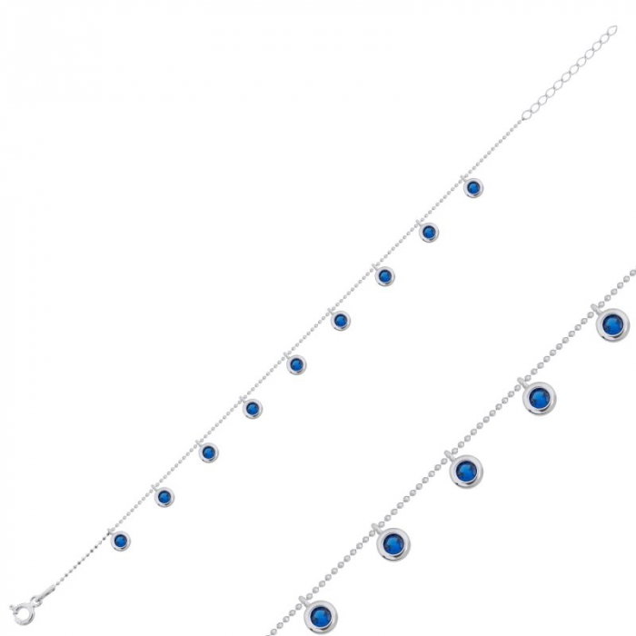 Bratara argint cu zirconii safir [2]