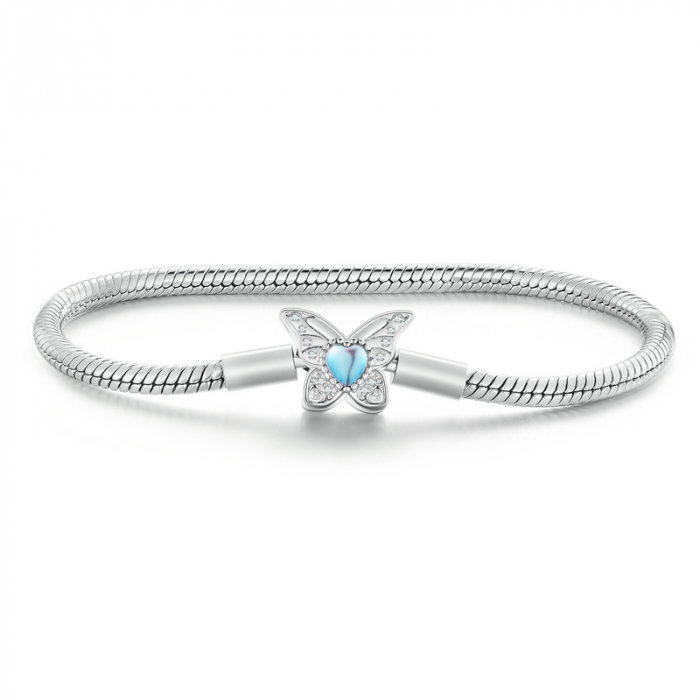 Bratara argint fluture cu piatra lunii [11]