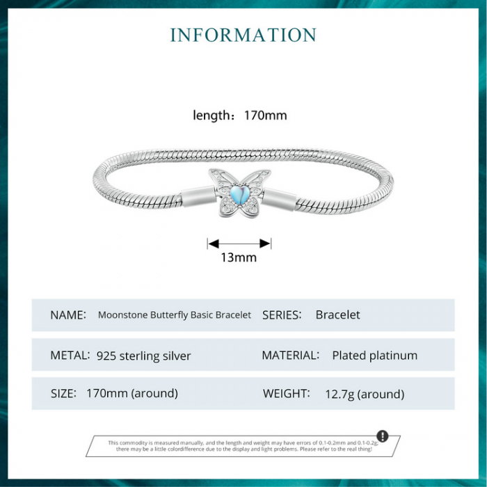 Bratara argint fluture cu piatra lunii [9]