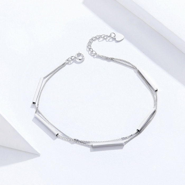 Bratara argint geometrica  placata cu rodiu [2]