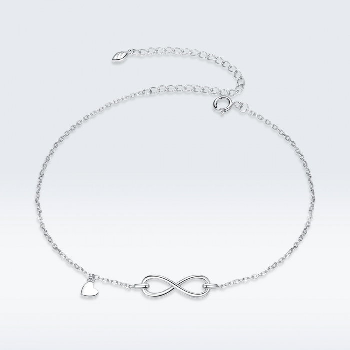 Bratara argint infinit pentru glezna [8]