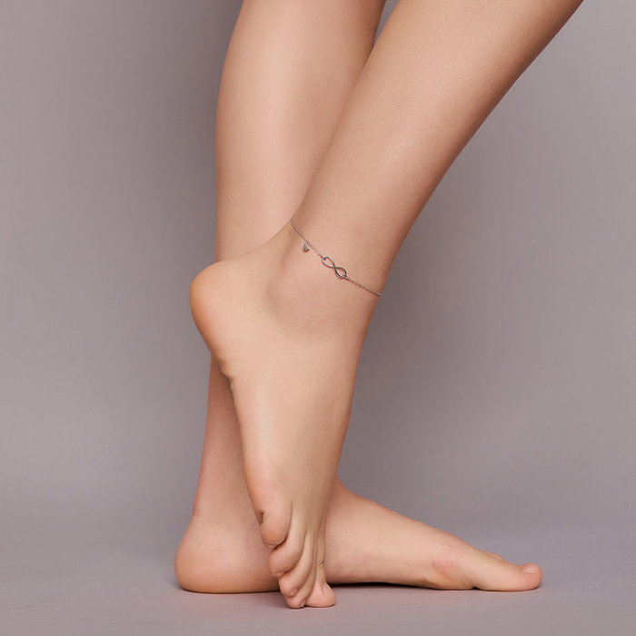 Bratara argint infinit pentru glezna [6]