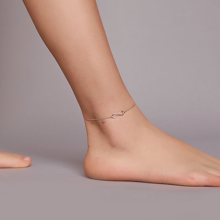 Bratara argint infinit pentru glezna [2]