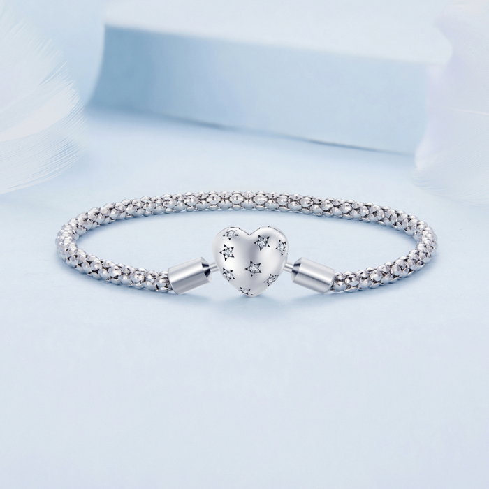 Bratara argint inima cu stelute [5]