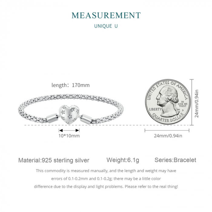 Bratara argint inima cu stelute [11]