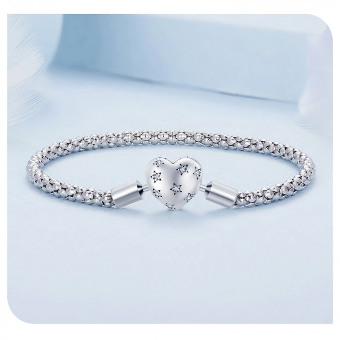 Bratara argint inima cu stelute [14]