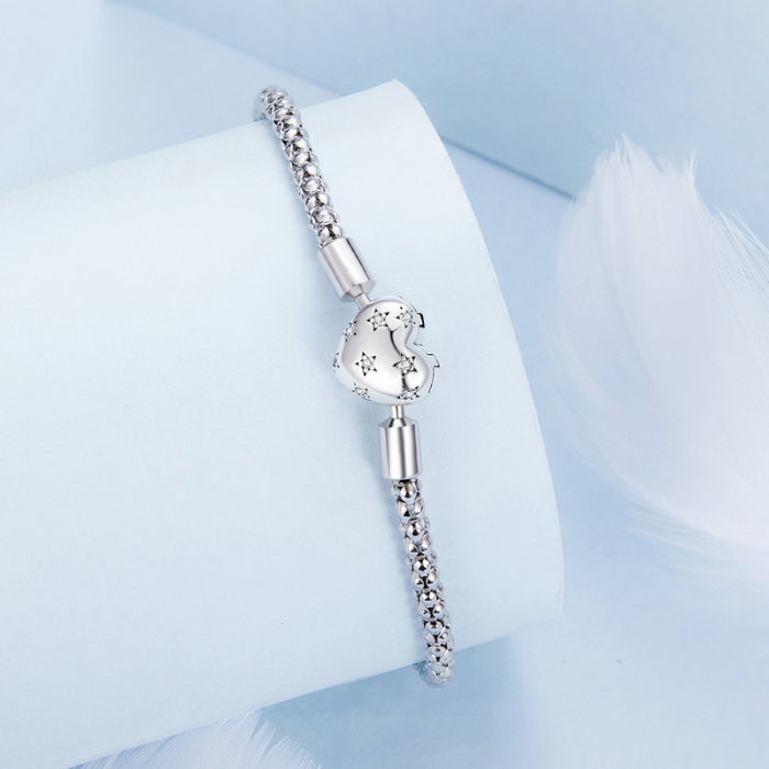 Bratara argint inima cu stelute [3]