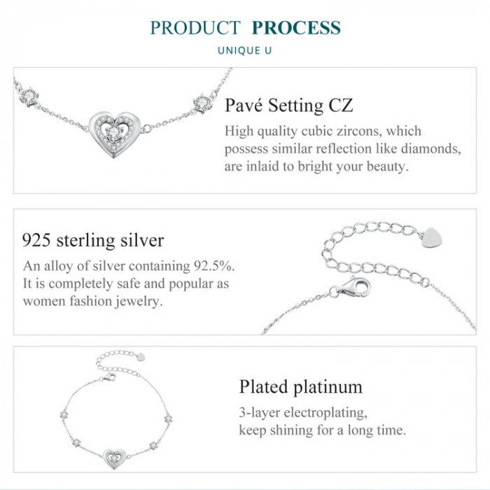 Bratara argint inima stralucitoare [12]