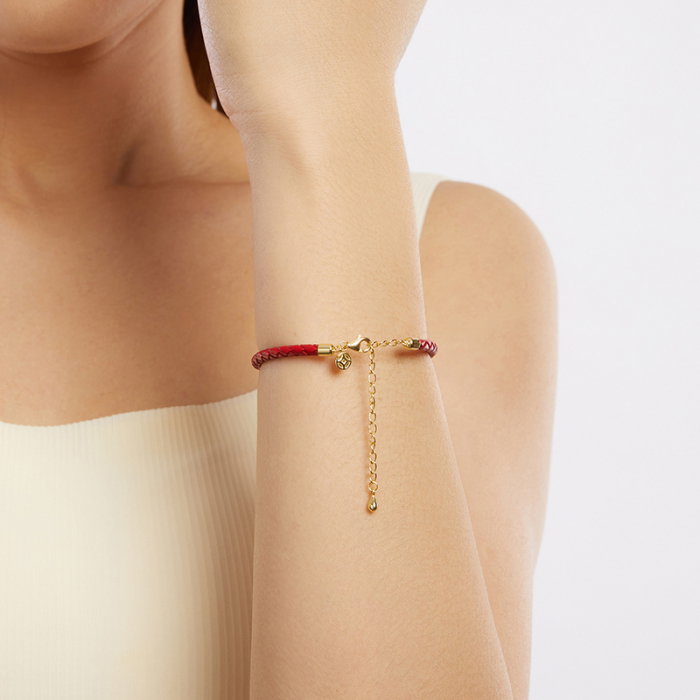 Bratara argint norocoasa cu sfoara rosie [9]