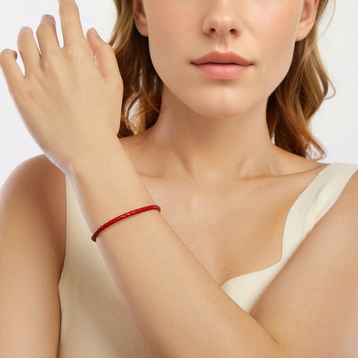 Bratara argint norocoasa cu sfoara rosie [8]