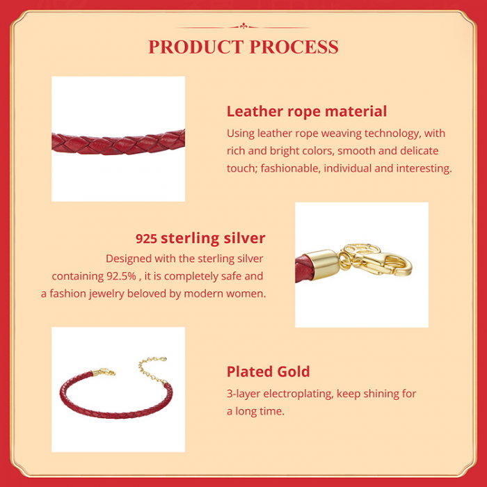 Bratara argint norocoasa cu sfoara rosie [12]