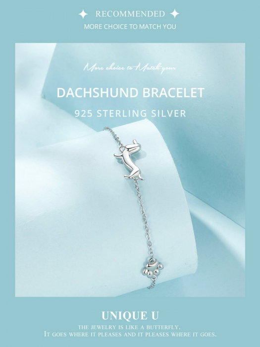 Bratara argint catel si urma labuta [14]