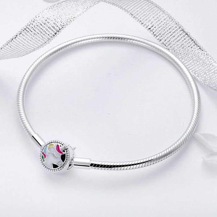 Bratara argint pentru talismane cu Unicorn [3]