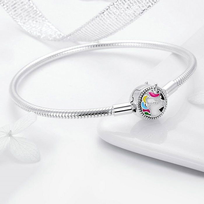 Bratara argint pentru talismane cu Unicorn [2]