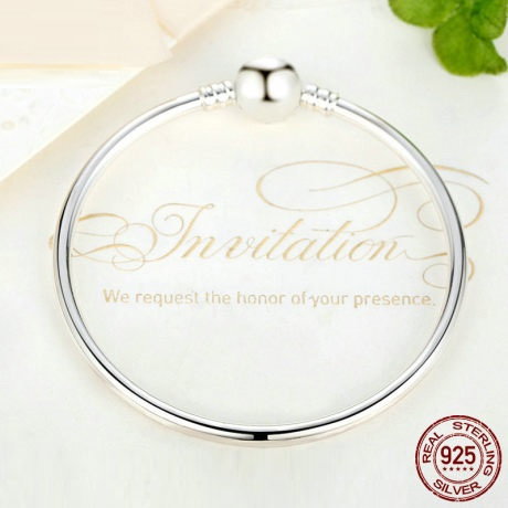 Bratara argint pentru talismate cu incuietoare sferica [4]