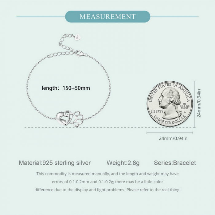 Bratara argint pisica draguta si urma de labuta [12]