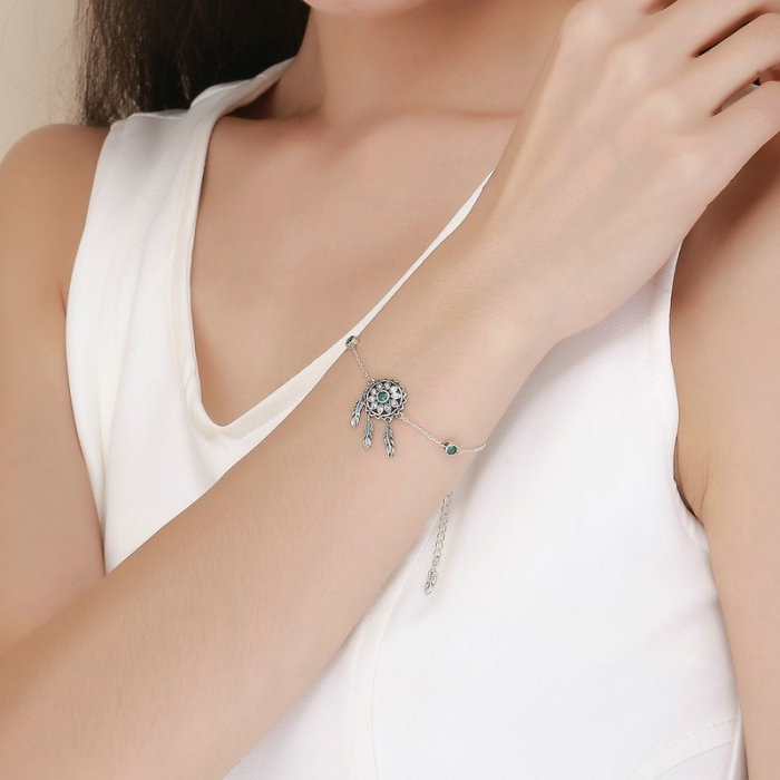 Bratara argint reglabila Dream Catcher [4]