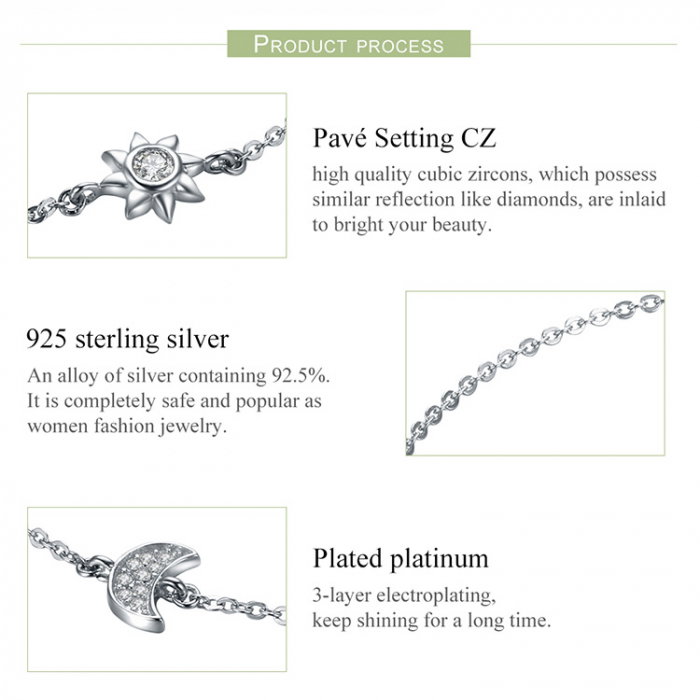 Bratara argint reglabila cu soarele si luna [4]