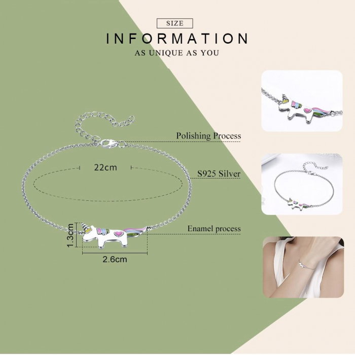 Bratara argint reglabila cu Unicorn [3]