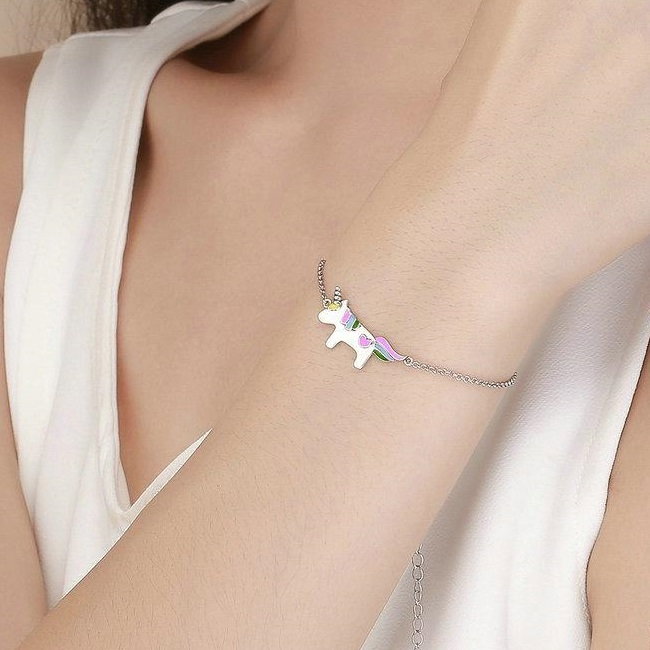 Bratara argint reglabila cu Unicorn [4]