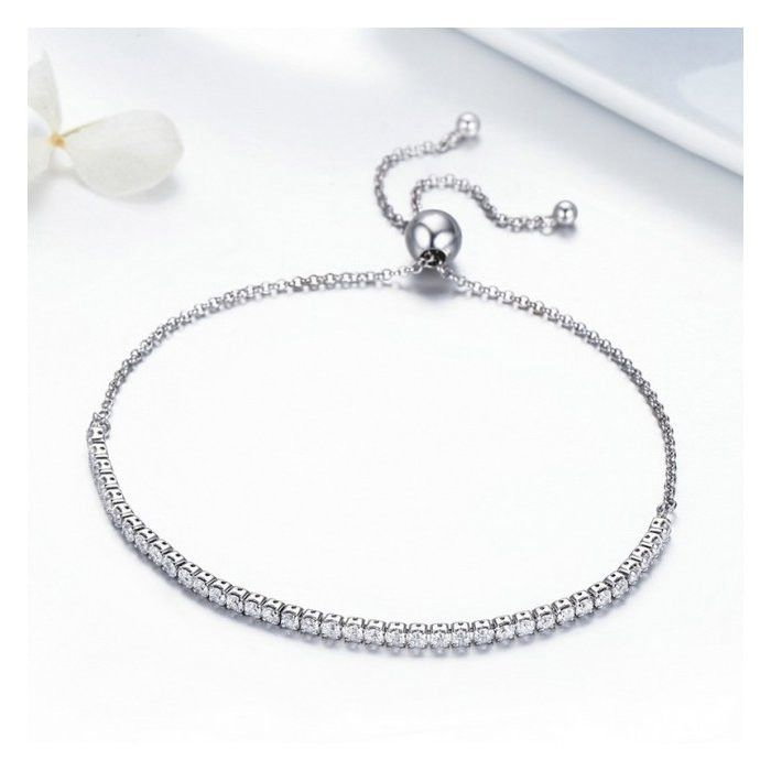 Bratara argint Tennis reglabila cu zirconii [5]