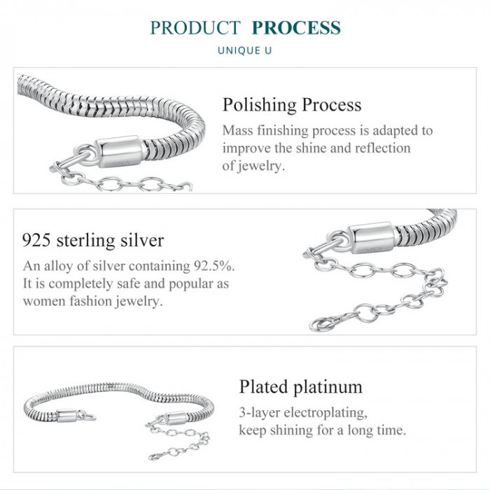 Bratara argint sarpe reglabila 14 + 5 cm fara inchizatoare [7]