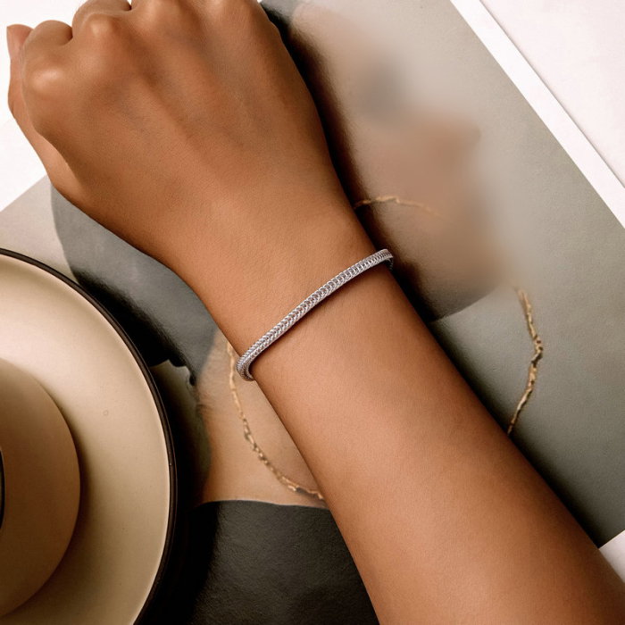 Bratara argint sarpe reglabila 14 + 5 cm fara inchizatoare [2]