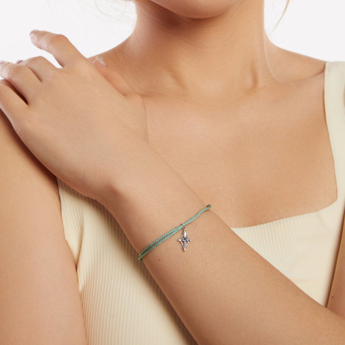 Bratara argint snur cu cruce [3]