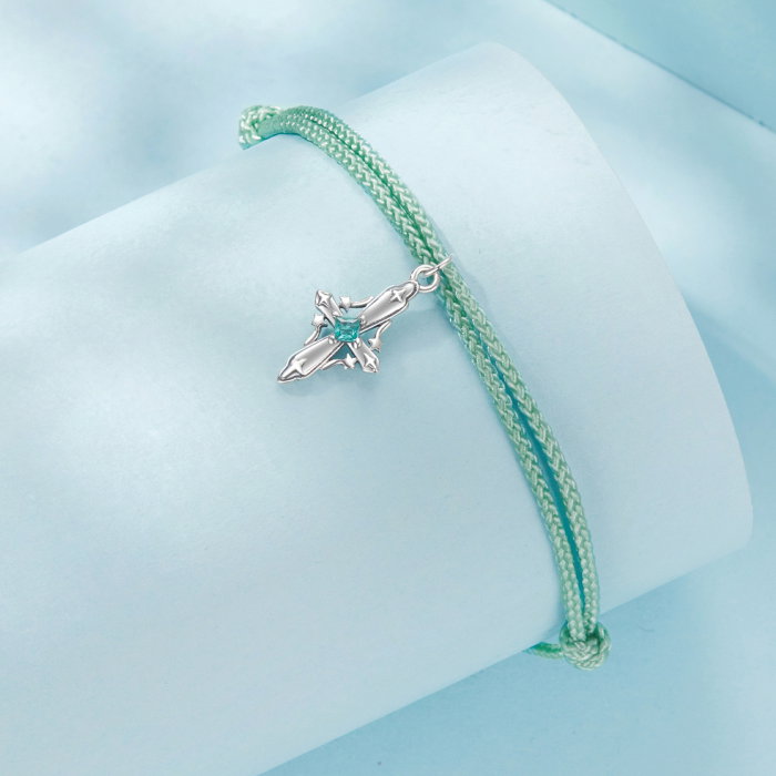 Bratara argint snur cu cruce [4]