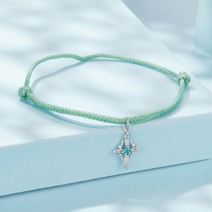 Bratara argint snur cu cruce [7]