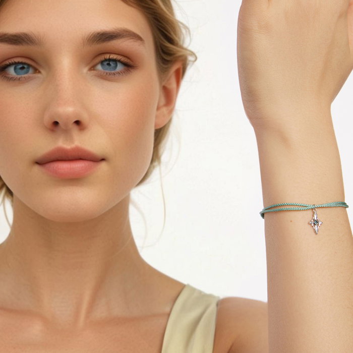 Bratara argint snur cu cruce [5]