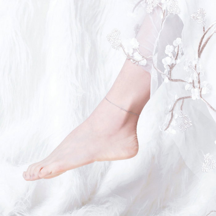 Bratara argint spirala pentru glezna [7]