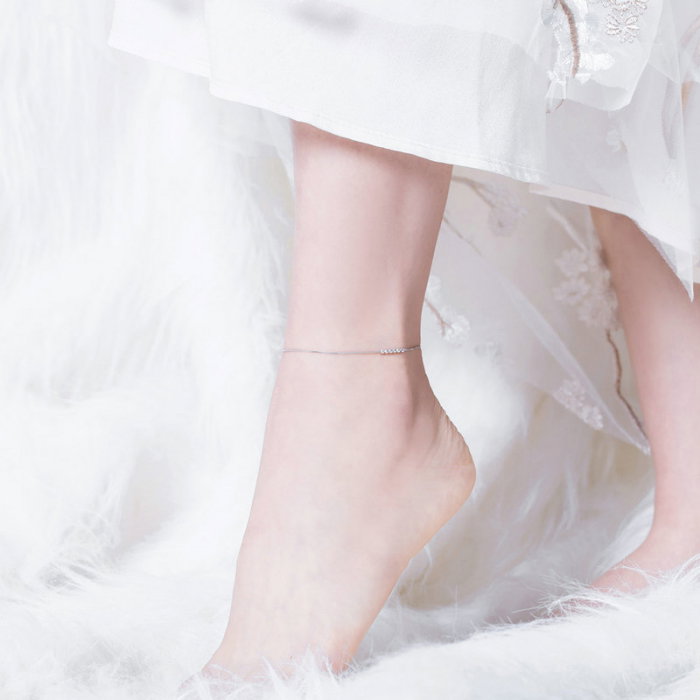 Bratara argint spirala pentru glezna [2]