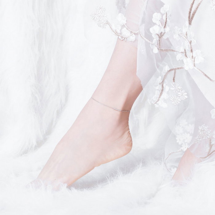 Bratara argint spirala pentru glezna [5]