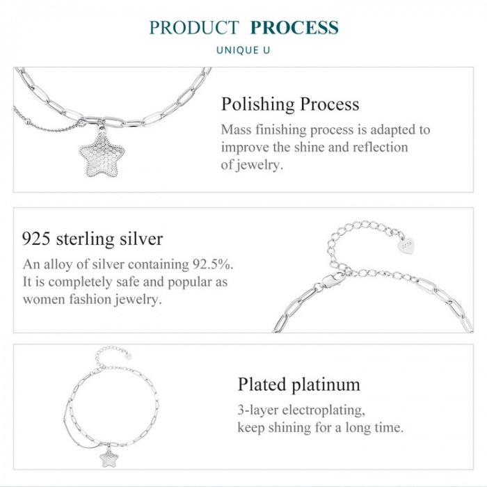 Bratara argint stea stralucitoare [10]