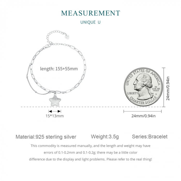 Bratara argint stea stralucitoare [12]